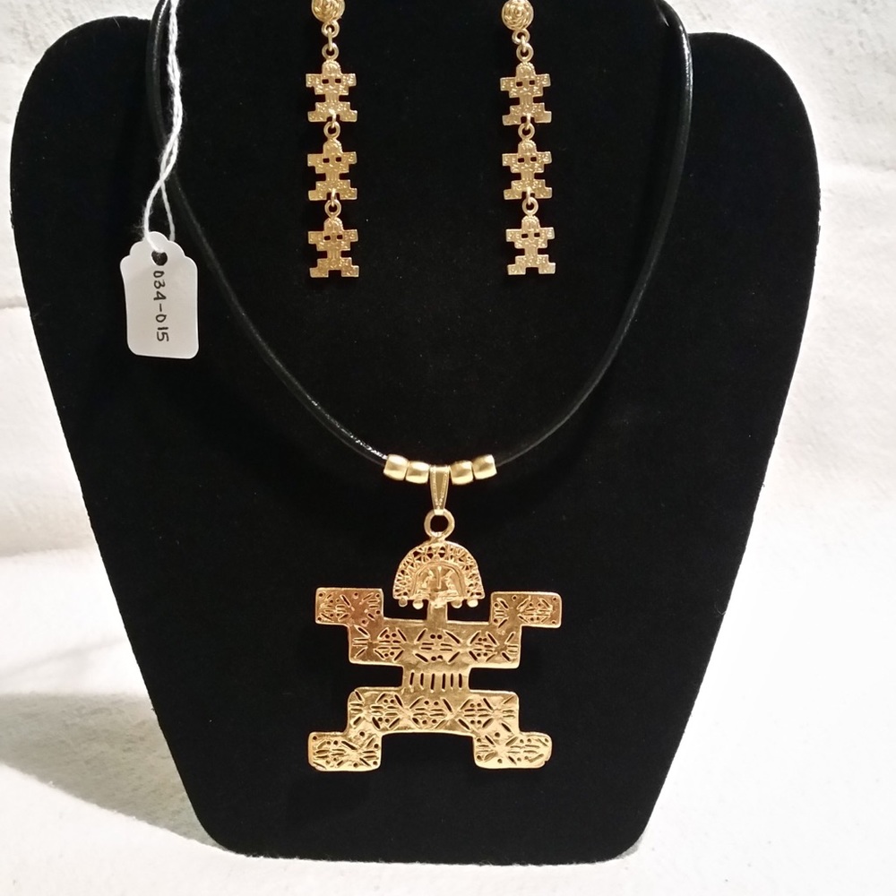 Gold plated pre-Columbian jewelry